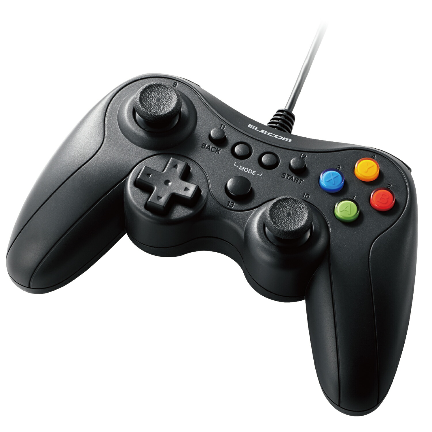 ☆マラソン期間中ポイント10倍/[ELECOM]ゲームパッド PC コントローラー USB接続 Xinput Xbox系ボタン配置 FPS仕様 13ボタン 高耐久ボタン 振動 スティックカバー交換 公式大会使用可 ブラック JC-GP30XVBK/JCGP30XVBK