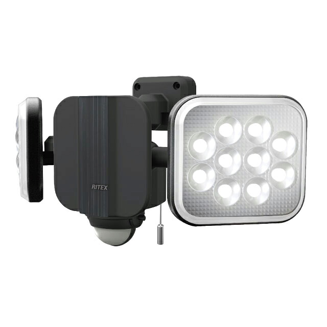 [RITEX]14W×2灯（ハロゲン600W相当）フリーアーム式LEDセンサーライト（LED-AC2028） LEDAC2028