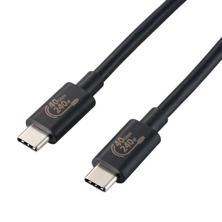 ☆マラソン期間中ポイント10倍/[ELECOM]USB Type-cケーブル 4.0 PD EPR対応 240W （USB-C to USB-C） 1m ブラック USB4-CCPE10NBK[300]/USB4CCPE10NBK