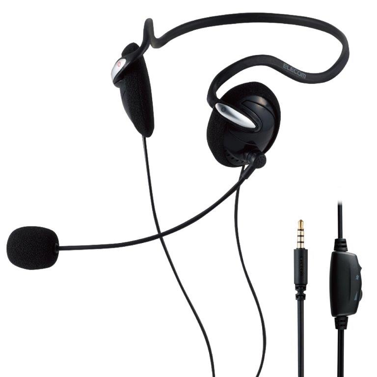 ELECOM エレコム　ヘッドセット　有線　HS-HP105UNCBK ブラック エレコム(ELECOM) HS-HP105UNCBK(ﾌﾞﾗｯｸ) オーバーヘッド型(両耳