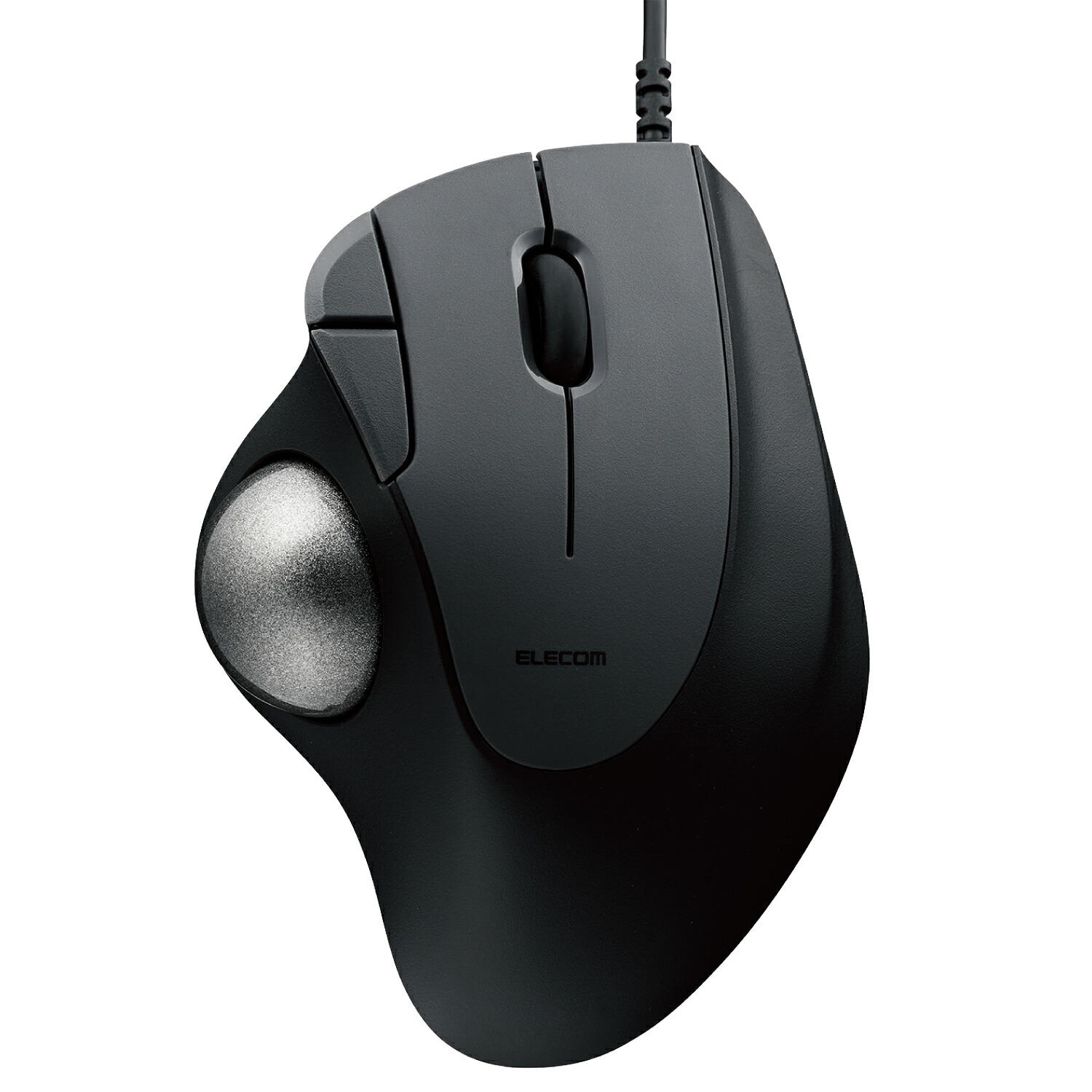 [ELECOM]トラックボール マウス 有線 5ボタン 人工ルビーユニット エルゴノミクス 【 Windows 11 / 10 macOS ChromeOS 各種対応 】 ブラック M-IT10URBK/MIT10URBK