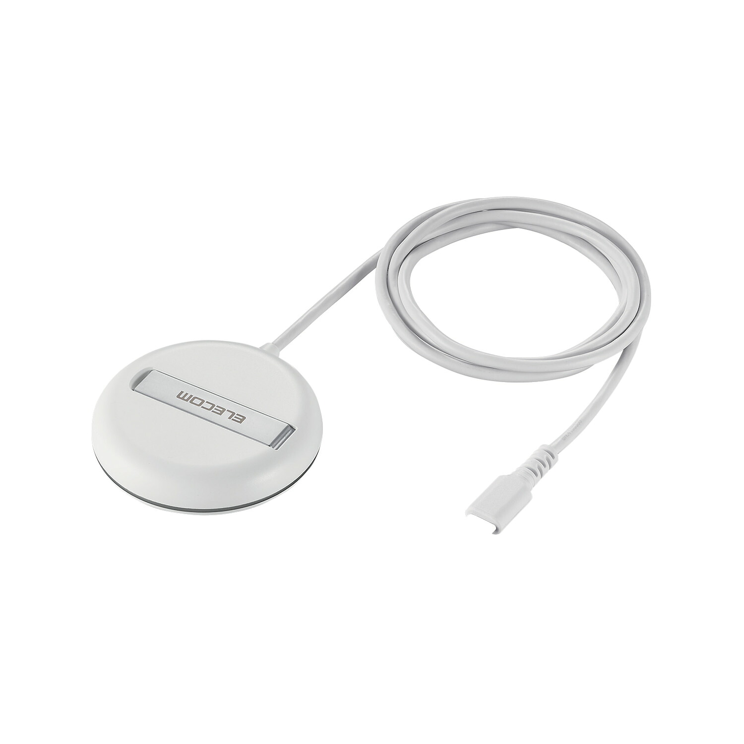 [ELECOM]ワイヤレス充電器 Qi 認証 Qi2 対応 15W / 7.5W / 5W マグネット式 卓上 スタンド 2Way ケーブル一体 1m 置くだけ充電器 【 iPhone 各種対応 】 ホワイト W-MA06WH/WMA06WH