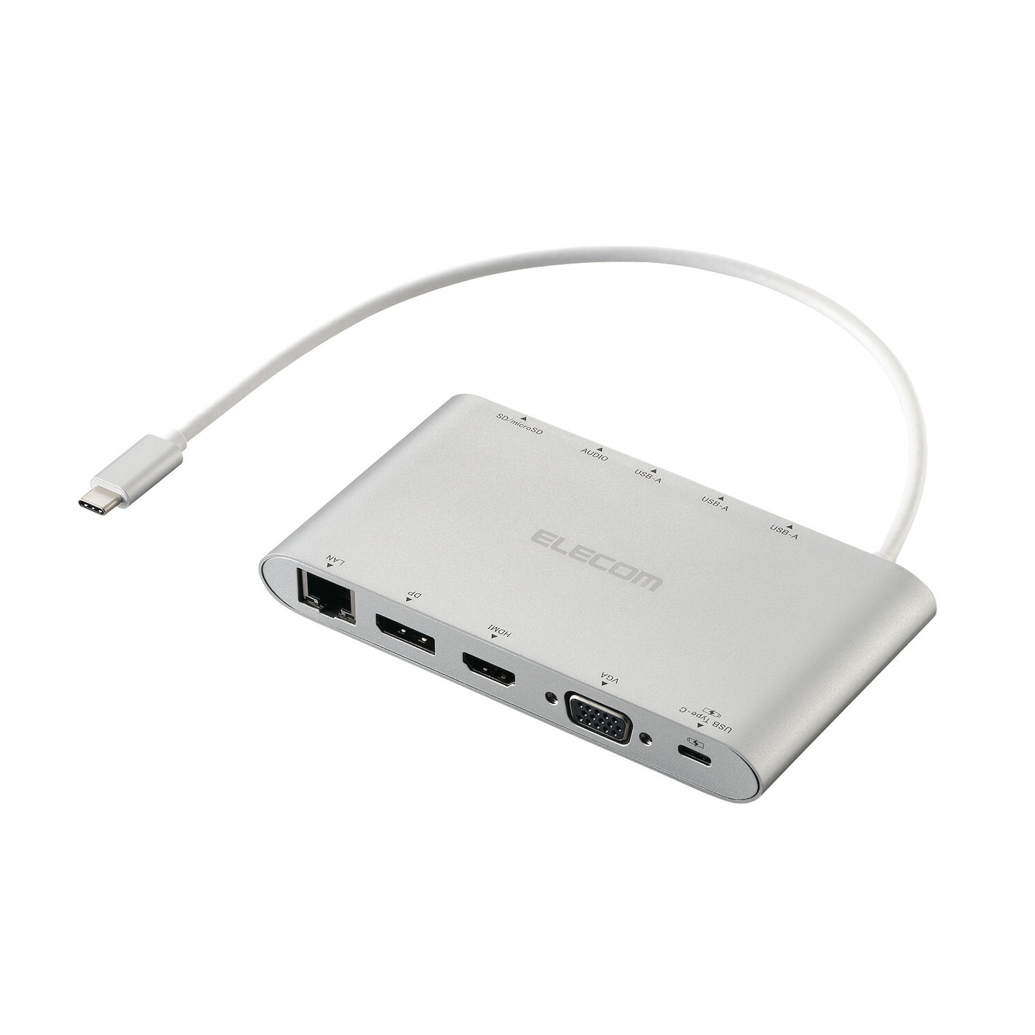 楽天市場】[ELECOM]USB Type C ドッキングステーション ハブ 7-in-1 PD