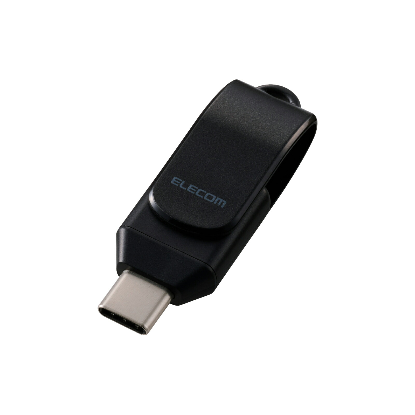★マラソン期間ポイント10倍/[ELECOM]USBメモリ 256GB USB Type-C 高速転送 iPhone/iPad/Android/PC対応 回転式コネクタ ストラップホール付 セキュリティ対応 ブラック MF-CEU3256GBK/MFCEU3256GBK｜F-Factory