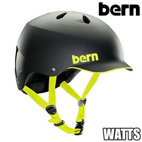 Bern【SUMMER WATTS：MATTE BLACK / LIME】バーン　ワッツ　ジャパンフィット　大人用　ヘルメット　自転車　クロスバイク　スキー　スノーボード