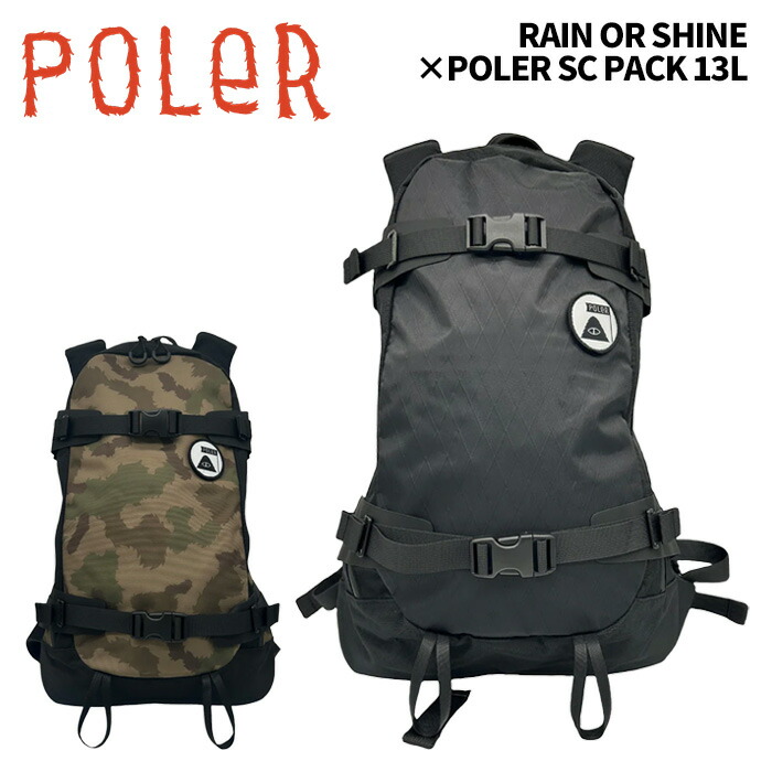 楽天市場】RAIN OR SHINE 'SC PACK 13L' POLeR コラボレーション BLACK