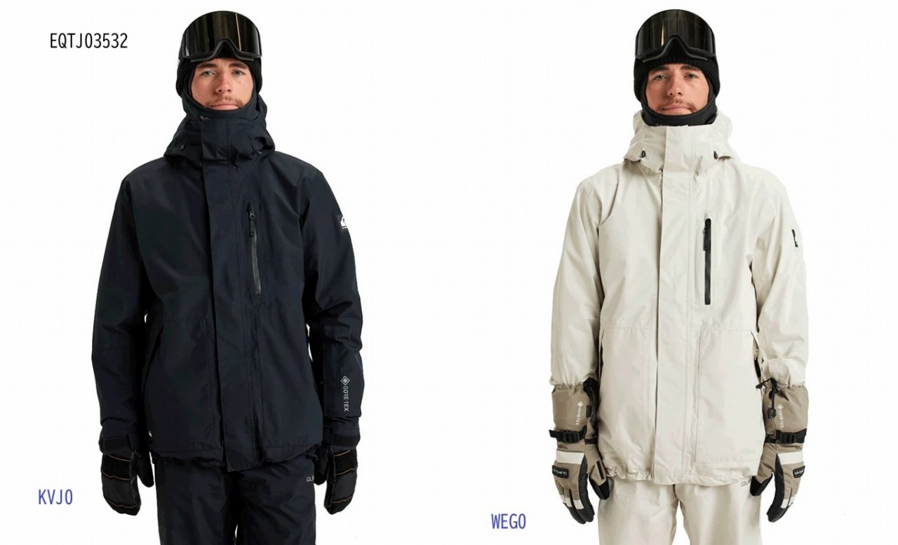 Quiksilver クイックしろがね色 御召しものEQYTJ03532 (C-03) MISSION GORE-TEX JK  スノージャケット 【25-26SNOW模範例】※上衣のみの売りわたすペイジです。付いてまわるする小物等か付きません。