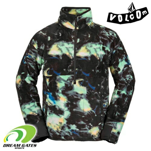Volcom【23/24・POLAR 1/2 ZIP：SPRITZ BK】ボルコムポーラー ハーフジップ 保温性に優れるポーラーフリースを当て嵌めるした高役立つことなインサレーションシリーズ