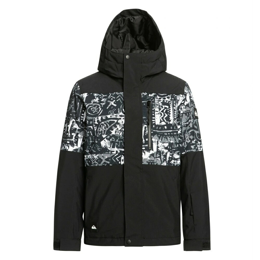 子供用　QUIKSILVER クイックシルバー [KJK233425] (B64)スノージャケット3-24snow【MISSION PRINTED BLOCK YOUTH JK】JUNIOR KIDS ジュニア スノボウェア スノーボード スキー アウターウェア ウインタースポーツ 雪 通学※ジャケットのみの販売です