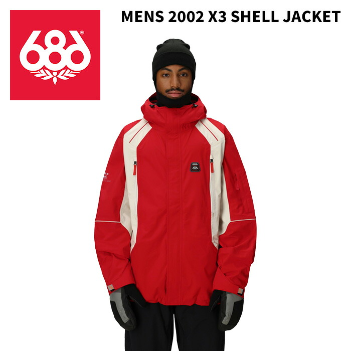 686 シックスエイトシックス お召しもの MENS 2002 X3 SHELL JACKET 25-26(2026)真似形 上衣 スポーツ・アウトドア-ウィンタースポーツ-メンズウェア