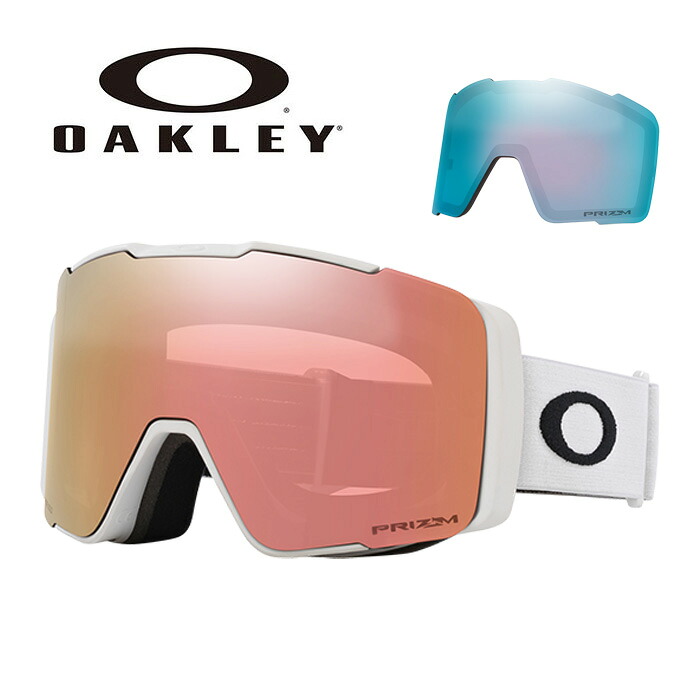 OAKLEY【25/26・LINE MINER PRO M ASIA：MATTE WHITE / PRIZM ROSE GOLD & PRIZM SAPPHIRE】OO7144A-06　71440600 オークリー ゴーグル｜DREAM GATES SPORTS