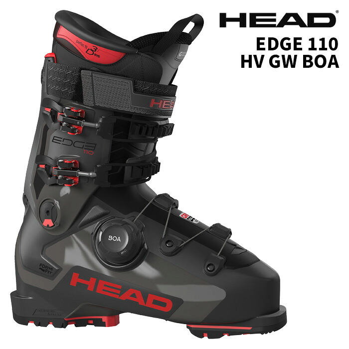 HEAD ヘッド スキーブーツ EDGE 110 HV GW BOA ANTHRACITE-RED 26-27モデル
