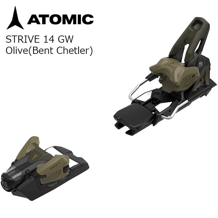 ATOMIC アトミック スキー ビンディング STRIVE 14 GW Bent Chetler Olive (解放値 5.0-14.0) 26-27モデル 【単品販売不可】|DREAM GATES SPORTS