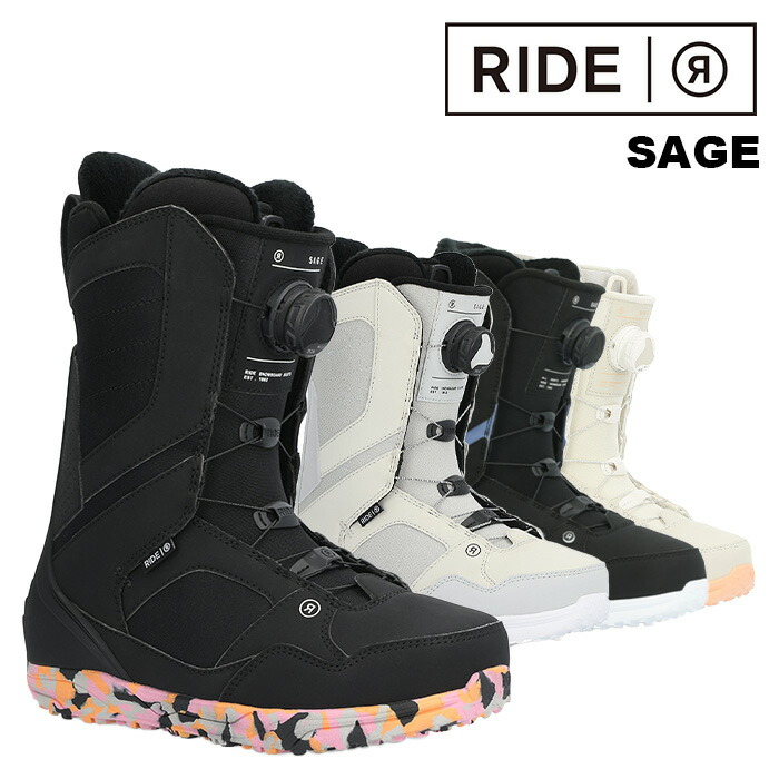 RIDE SAGE スノーボードブーツ 女性用 23cm 花柄 RIDE SAGE BOA 23cm スノーボード ブーツ ライド ボア