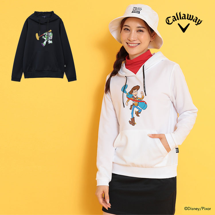 【二分の一以下・SALE・大売り出し】秋 冬 Callaway GOLF キャロウェイ ゴルフ御召しもの C24217231 「手あそび・謂われ因縁」二人三脚 Toy Story/Callaway Collection ダンボール 汗水 パーカー （レディース）