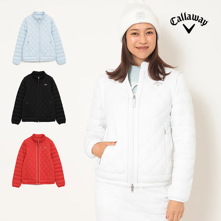 【30%OFF・SALE・セール】2025年 秋 冬 新作 Callaway GOLF キャロウェイ ゴルフウェア C25215202 2WA Yフルジップ 中綿 ブルゾン [高ストレッチ、撥水性、防風性、透湿性、輻射熱保温性]（レディース）