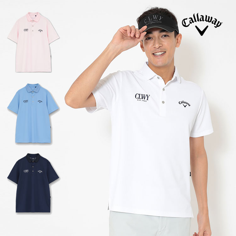 【30%OFF・SALE・大売り出し】 2026年 春 夏  Callaway GOLF キャロウェイ ゴルフお召しもの C26134100 ビッグカノコ 台衿付き添い人 半袖 スポーツシャツ [ひんやり感 吸汗速乾燥した、UPF15]（メンズ）
