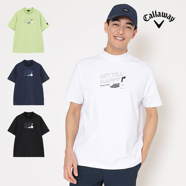 2026年 春 夏 新作 Callaway GOLF キャロウェイ ゴルフウェア C26134119 -3℃ 裏クール リラックス 半袖 モックネック シャツ（メンズ）