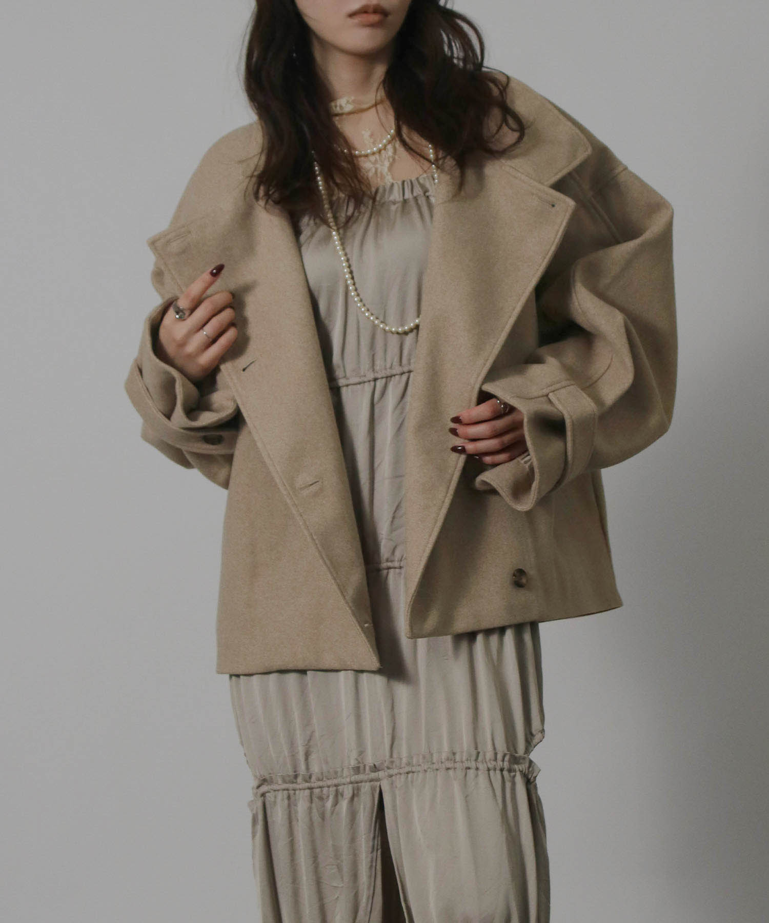 ショート丈スタンドカラーコート レディース 秋冬 きれいめ 冬服 ショート丈スタンドカラーコート レディース 秋冬 きれいめ 冬服