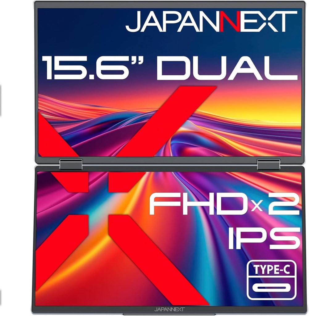 ジャパンネクスト 15.6インチ デュアルモバイルディスプレイ(1920x1080/IPS/HDMI/Type-C/スピーカー/非光沢/2年保証) JN-DMD-IPS156F 時間指定不可|F-Park