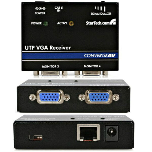 StarTech.com VGAディスプレイエクステンダー用受信機 Cat5ケーブル以上を使用 VGAビデオ延長器用リモートレシーバ 送信機(ST1214TまたはST1218T)とセットで使用 ST121R 時間指定不可｜F-Park