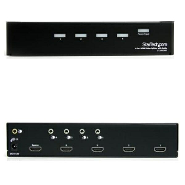 StarTech.com 4最終生産物相応うHDMIスプリッター分かち合う器 3.5粍ステレオオーディオ相応う 1080p/1920x1200 ST124HDMI2