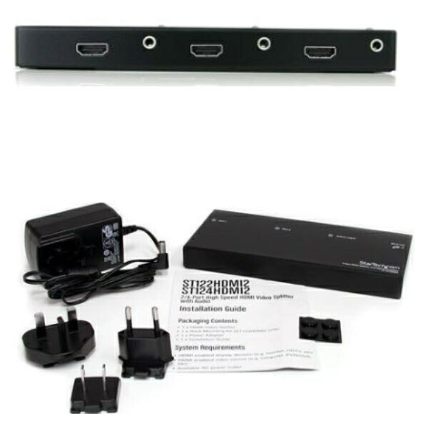 StarTech.com 2出力対応HDMIスプリッター分配器 3.5mmステレオオーディオ対応 1080p/1920x1200 ST122HDMI2 13,391円