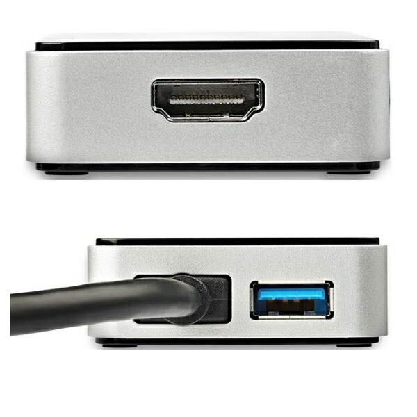 StarTech.com マルチポートアダプタ/USB 3.0繋ぎ合わせる/シングル管する/1080p HDMI/1x USB-A/16糎 有線テレビ一体型/Windows/黒いこと \u0026 しろがね色/USB 3.0 縛ステイション/多役立つこと こしき USB32HDEH