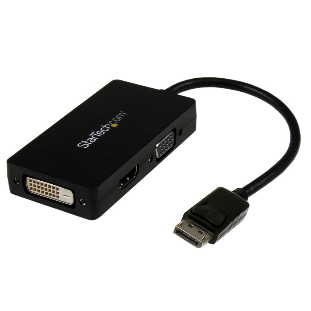StarTech.com DisplayPortーVGA/DVI/HDMI取り替えっこアダプター スリーインワン・ディスプレイポート/DP取り替えっこ有線テレビ 1920x1200/1080p 黒いこと DP2VGDVHD