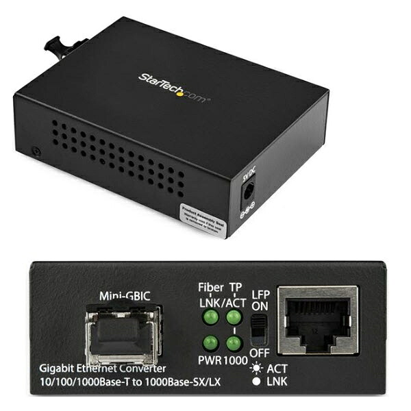 StarTech.com ギガビットイーサネット対応光メディアコンバータ 850nm マルチモード LCコネクタ 550m 10/100/1000Mbpsネットワーク対応 MCM1110MMLC