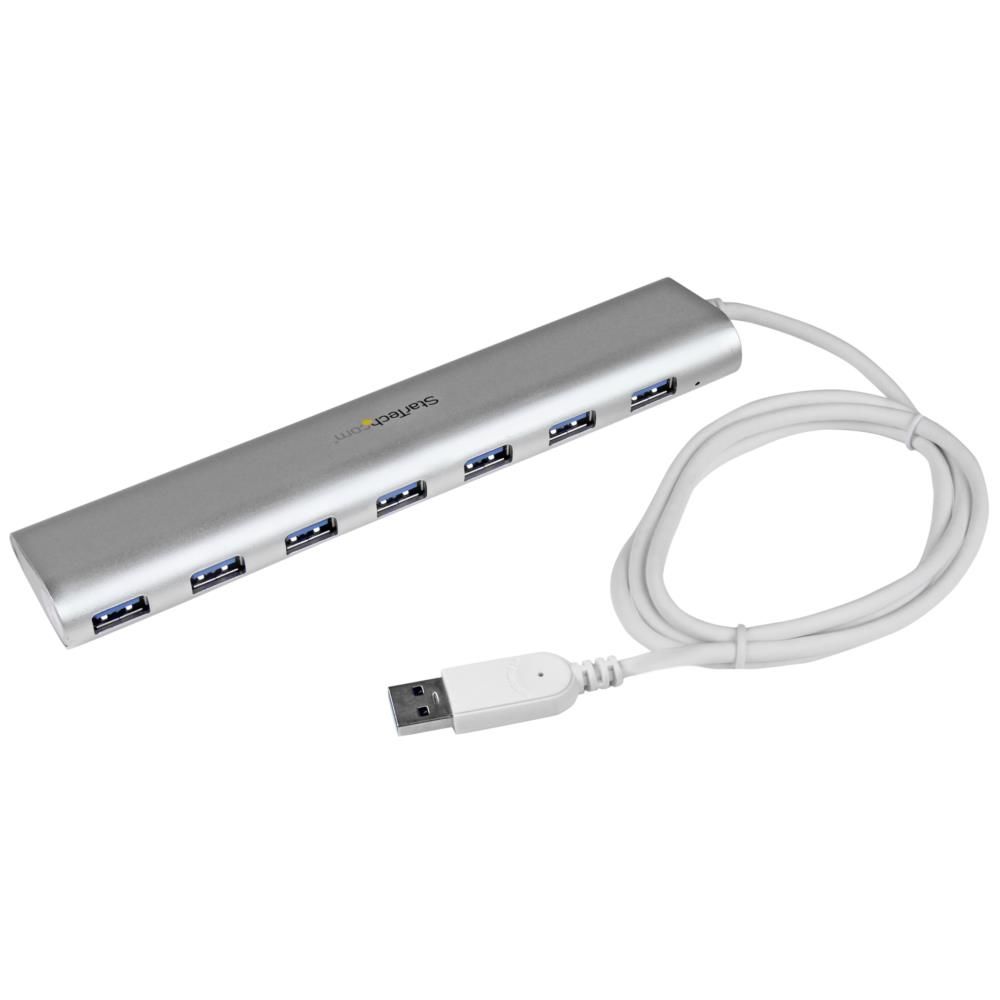 StarTech.com USB 3.0ハブ/Type-A 接続/7ポート/7x USB 3.2 Gen 1 Type-A/5Gbps/バスパワー/98cm一体型ケーブル/USB増設用ハブ ST73007UA 時間指定不可|F-Park