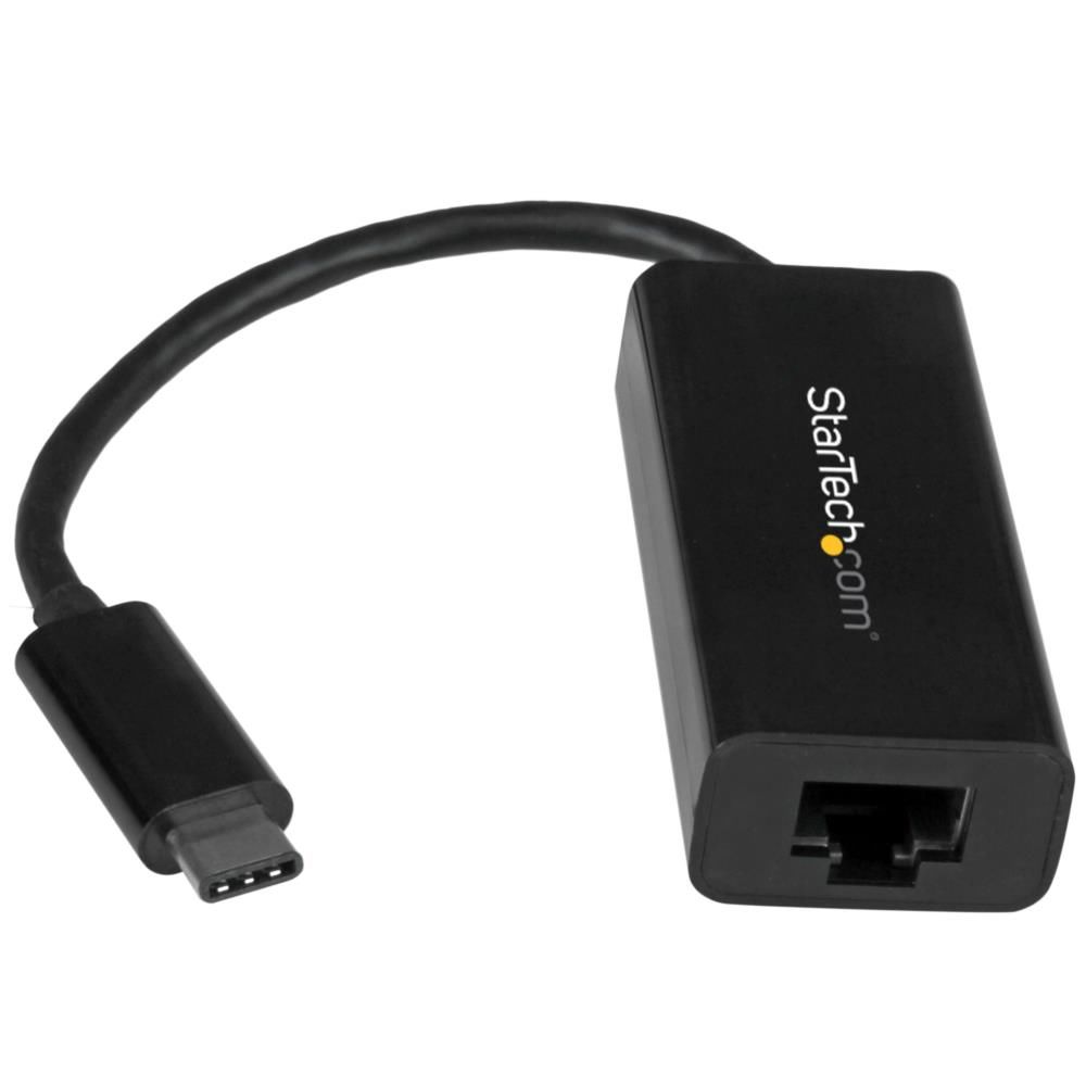 StarTech.com USB有線LANアダプター/USB-C接続/USB 3.2 Gen1/10/100/1000Mbps/Thunderbolt 3互換/各種OS/ブラック/ギガビットイーサネット/ノートパソコン用 Type-C RJ45 ネットワーク 変換 コンバーター US1GC30B