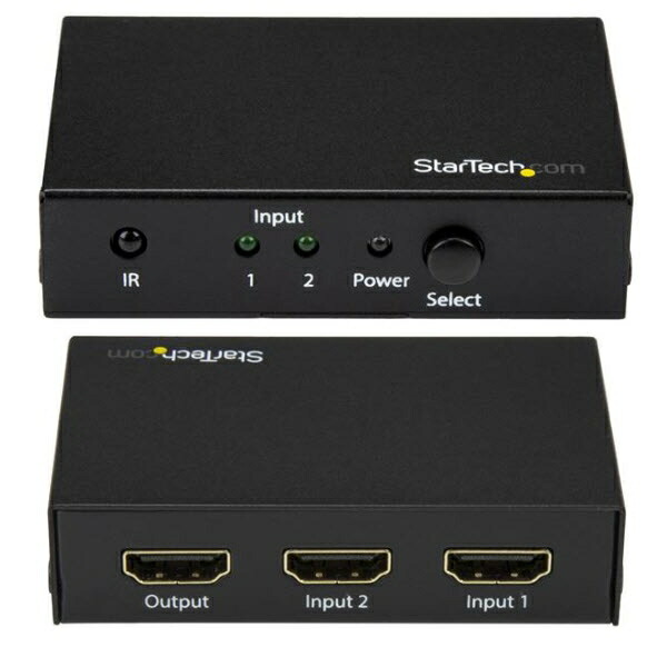 StarTech.com 2インプット1最終生産物HDMI見せびらかすうつり変わり器/スイッチャ―/セレクター 遠隔操作嘱する Ultra 固定ディスク 4K/60サイクル相応う VS221固定ディスク20