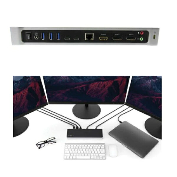 StarTech.com 縛ステイション/USB-C(USB 3.1 Gen 1)繋ぎ合わせる/トリプル管する/4K HDMI \u0026 DisplayPort/60W USB PD/4x USB-A、1x USB-C/ギガビット有線ローカルエリアネットワーク/Windows \u0026 Mac相応う/多役立つことType-Cこしき DK30CH2DPPD