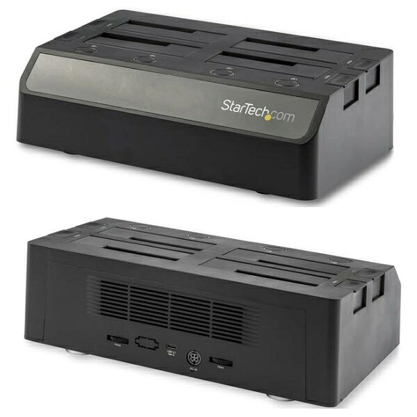 StarTech.com HDD/SSD 照明ランプ/USB 3.1繋ぎ合わせる/4ベイ/2.5/3.5in SATA 1.0/2.0/3.0/熱っぽい取り換える\u0026とっ始めローディング/USB-A/C有線テレビ \u0026 ACアダプタ嘱する/ハードドライブドッキングステーション/外後ばらい固定ディスク ドック SDOCK4U313