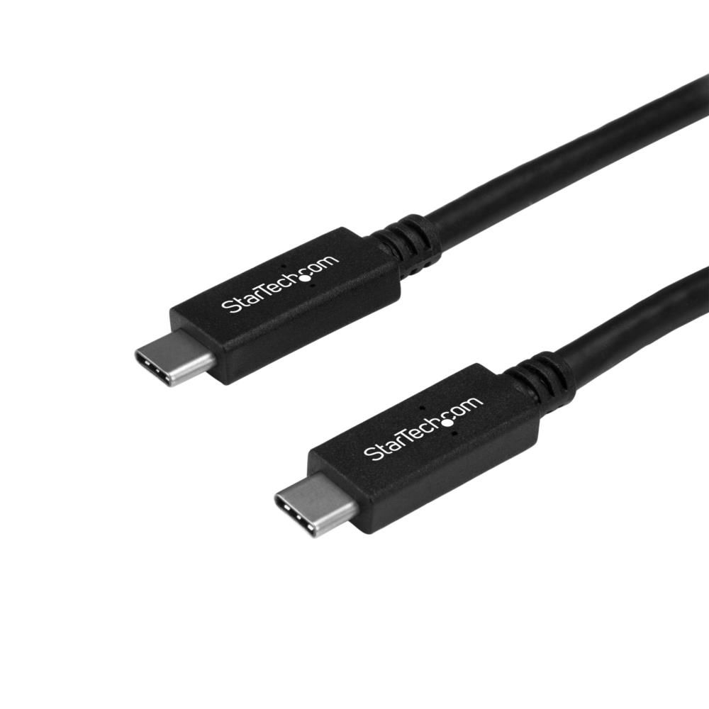StarTech.com USB-Cケーブル/1.8m/USB 3.2 Gen 1/Type-C \u0026 Type-C/5Gbps/100W 5A/PD 3.0/USB-IF認証品/急速充電/オス・オス/ブラック/データ同期 転送 USB315C5C6