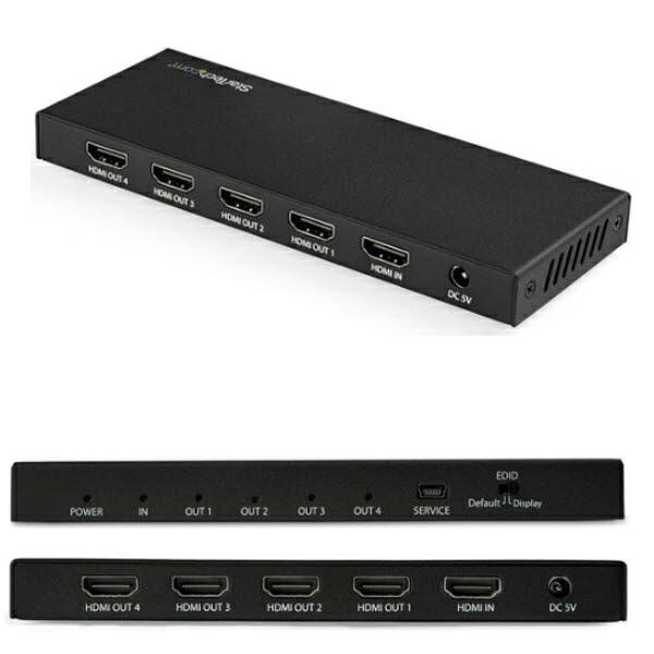 StarTech.com HDMI分配器 1入力4出力 4K/60Hz HDMI 2.0 スプリッター HDR ST124HD202