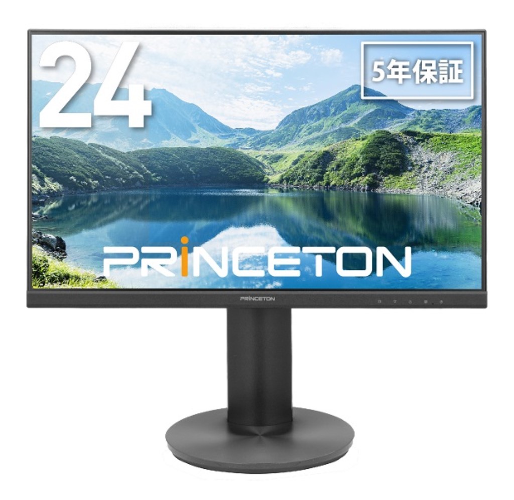 プリンストン マルチアングル対応 DisplayPort端子搭載 23.8型 広視野角ワイド液晶ディスプレイ PTFBLD-24S