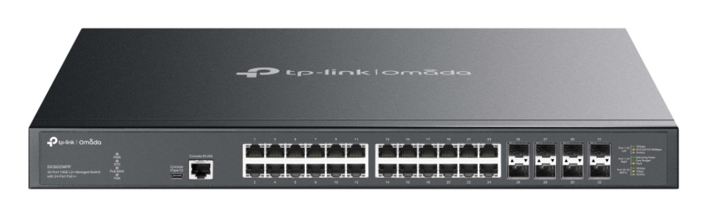 TP-Link Omada 10GBASE-Tポートx32 L2+マネージスイッチ SX3832MPP(UN) 163,083円