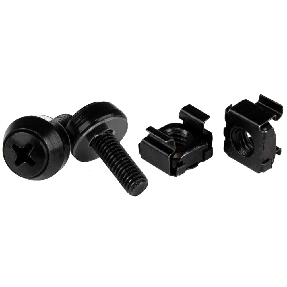 StarTech.com M5ネジ(12mm)& ケージナット(100セット)ブラック CABSCREWM52B
