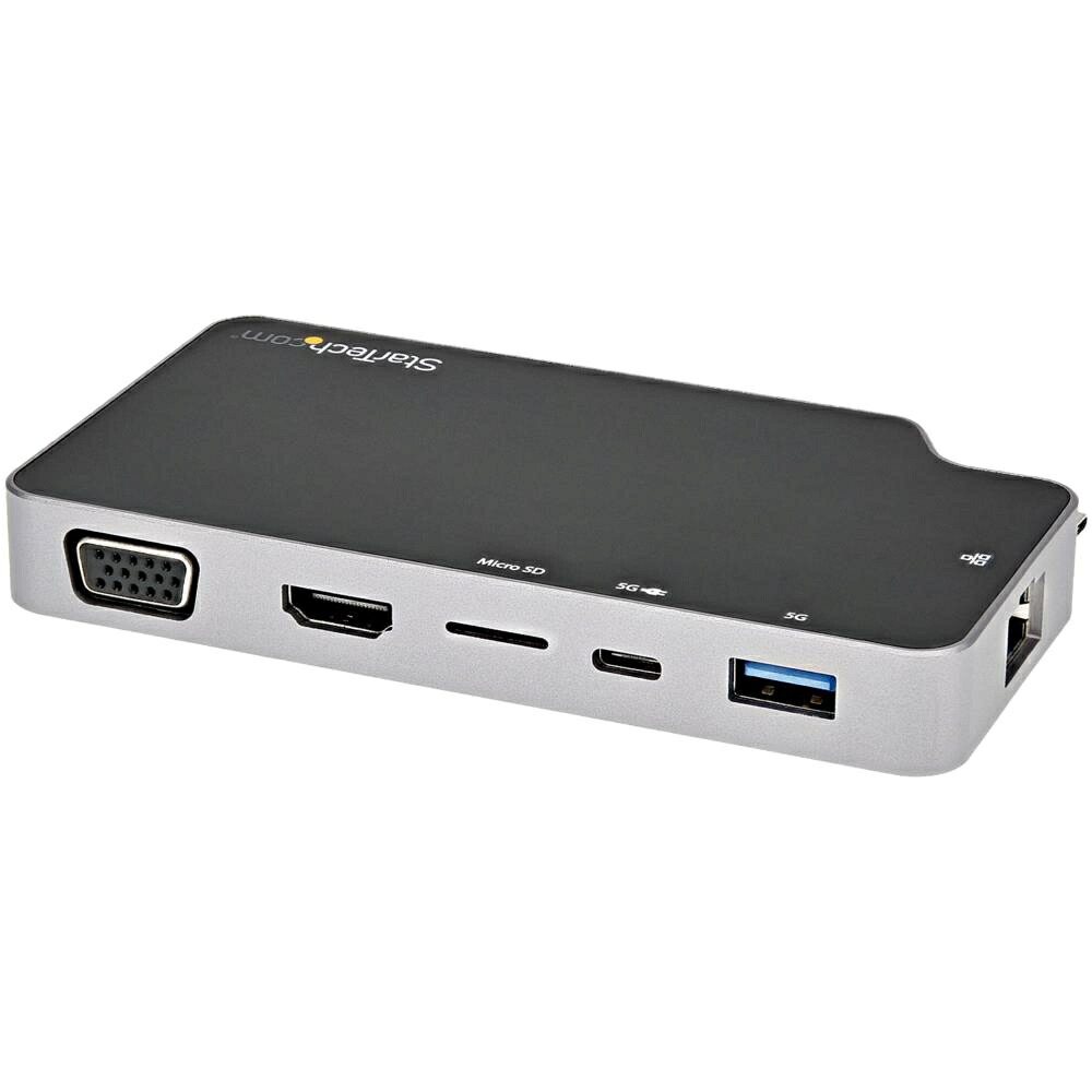 StarTech.com マルチポートアダプター/USB-C接続/1画面/4K HDMI または 1080p VGA/100W USB PDパススルー/2x 10Gbps対応USBハブ/ギガビット有線LAN/microSDカードリーダー/USB 3.1 Gen 2対応 USB Type-C マルチポート ハブ CDP2HVGUASPD 時間指定不可|F-Park