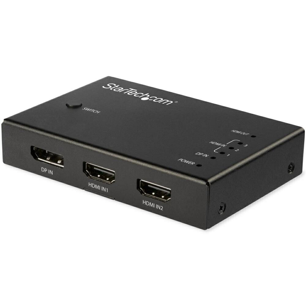 StarTech.com 4入力1出力HDMIディスプレイ切替器セレクター 3x HDMI/1x DisplayPort 4K60Hz対応 マルチポートHDMIスイッチ 自動切替機能付き VS421HDDP
