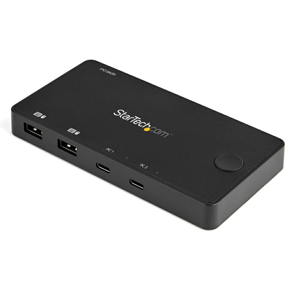 StarTech.com USB-Cマイコン相応う2界面KVM取り替えっこ 4K60サイクル HDMI パウダーコンパクトUSB Type-Cマイコンうつり変わり器 USB-C有線テレビ嘱する 二階建てバス力強さ相応う MacBook/iPad Pro/ThinkPad/IdeaPad/EliteBook SV211HDUC