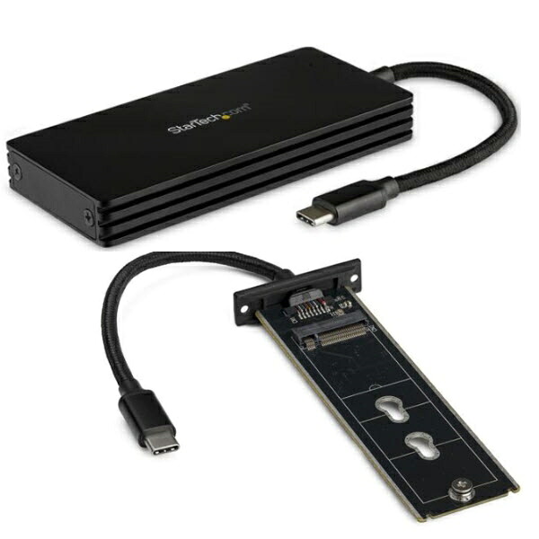 StarTech.com USB Type-C接続M.2 SATA SSDケース 本体一体型ケーブル USB 3.1(10Gbps)準拠 M.2 NVMe SSD非対応 SM21BMU31CI3 時間指定不可｜F-Park