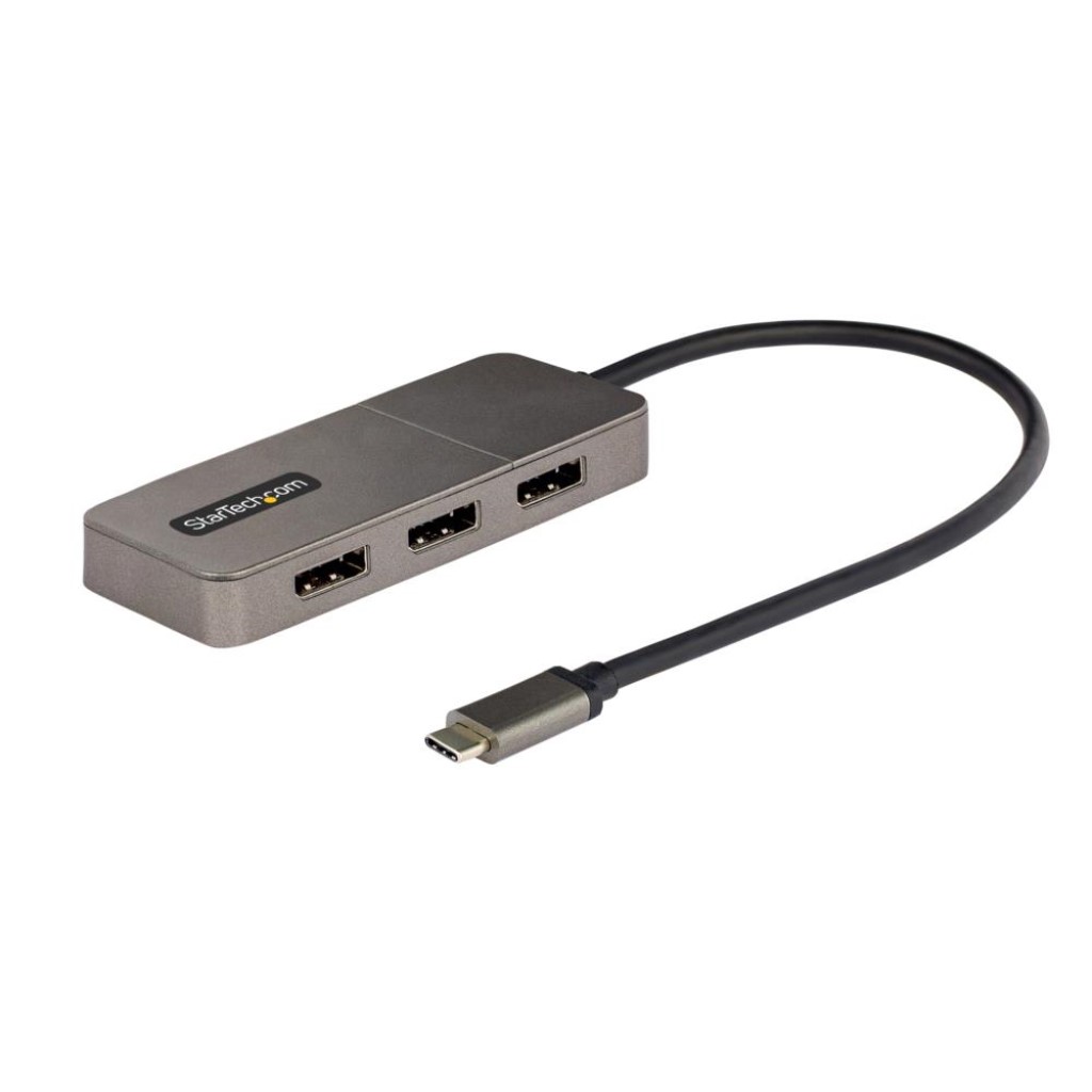 StarTech.com USB-C-3x DisplayPort 1.4 変換アダプター/トリプルモニター/4K60Hz/USB4 TB4 TB3 対応/Windowsのみ/MSTハブ/ノートパソコン PC用 3画面 マルチディスプレイ 拡張ハブ MST14CD123DP