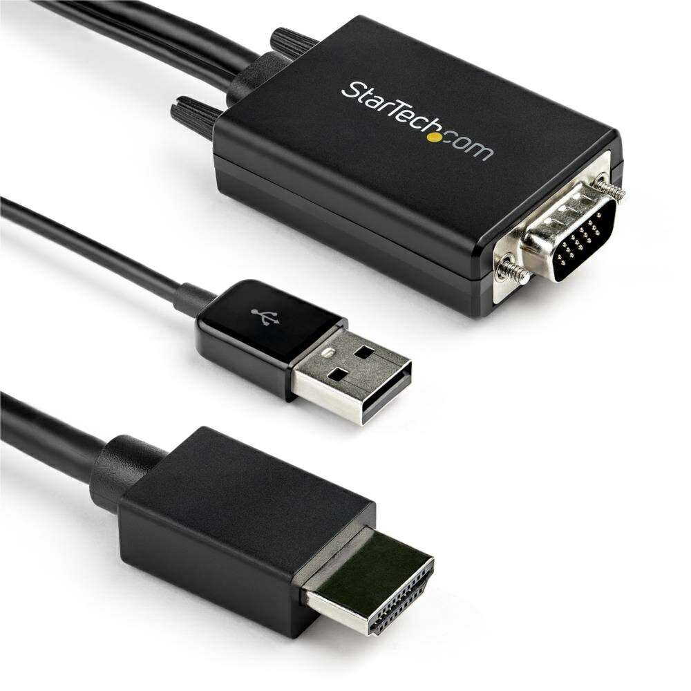StarTech.com VGA - HDMI 取り替えっこアダプター有線テレビ 2m USBオーディオ相応う 1920x1080 アナログRGBからHDMIに取り替えっこ VGA2HDMM2M