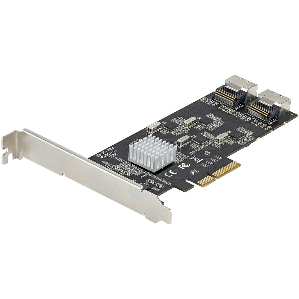 StarTech.com SATA 8ポート増設 PCI Expressインターフェースカード/PCI-SATA変換/4x ホストコントローラ/SATA PCIe 拡張カード/PCI-e x4 Gen 2-SATA 3.0/SATA HDD & SDD 8P6G-PCIE-SATA-CARD 時間指定不可｜F-Park