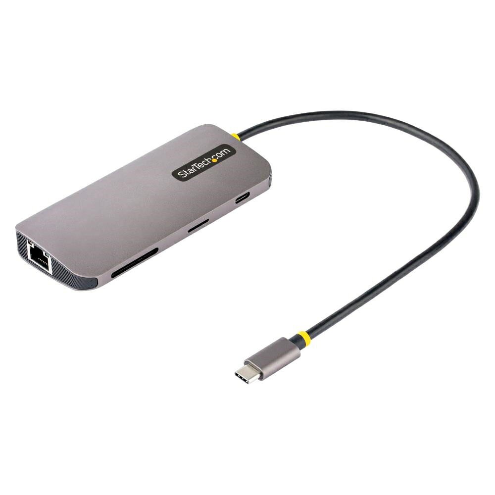 StarTech.com マルチポートアダプター/USB Type-C接続/シングルモニター/4K60Hz HDMI/100W USB Power Deliveryパススルー/3x USB-A(5Gbps)ハブ/GbE/SD&MicroSDカードリーダー/各種OS対応/30cmケーブル/タイプC変換多機能ハブ 115B-USBC-MULTIPORT 時間指定不可｜F-Park