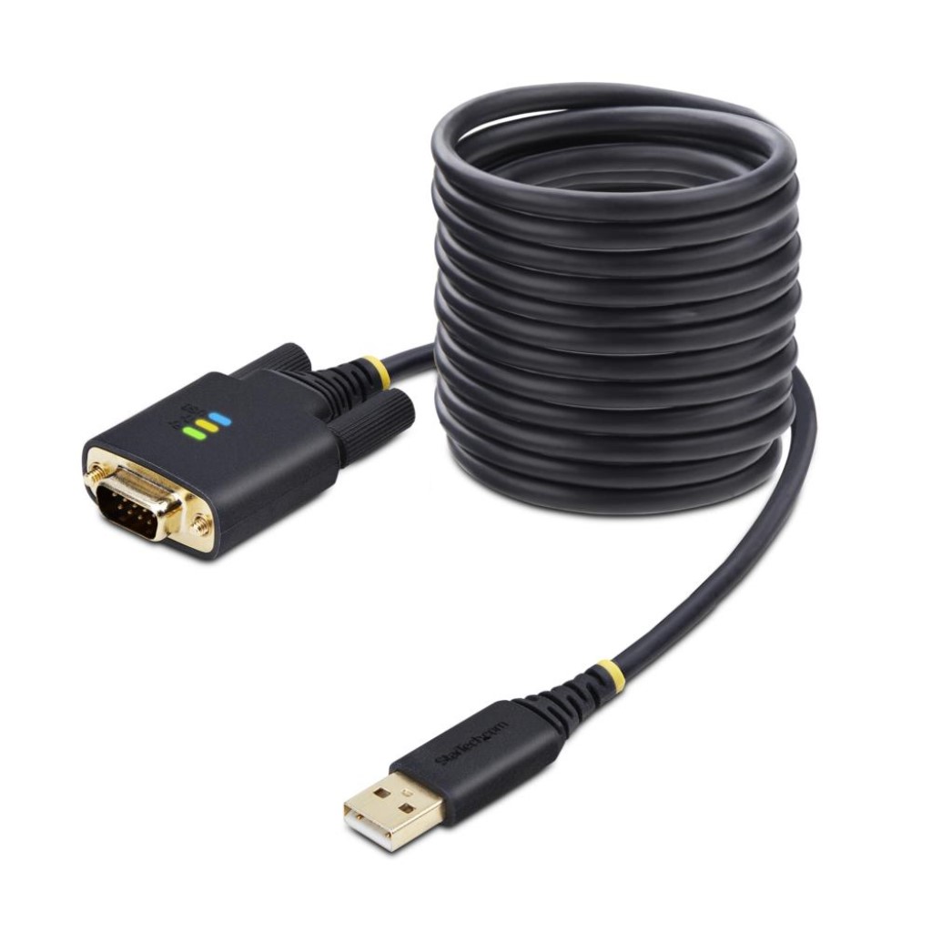StarTech.com USB-RS232Cシリアル変換ケーブル/ストレート/USB 2.0接続/3m/1ポート D-Sub 9 ピン/オス-オス/FTDI FT232R/COM番号保持機能/着脱式ねじ ナット付属/ESD保護/各種OS対応/DB9シリアルコンバーター 1P10FFC-USB-SERIAL