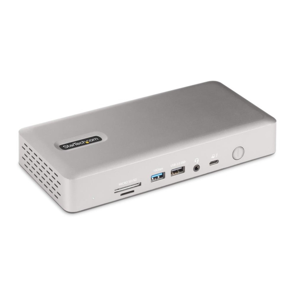 StarTech.com ドッキングステーション/USB4 Thunderbolt 4接続/4画面(Windows)2画面(MacBook)/4K60Hz HDMI & DP/98W/6x USB-A + 1x USB-C/SD/有線LAN 132N-TB4USB4DOCK